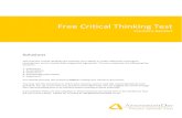 Free Critical Thinking Test - AssessmentDay
