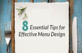 8 Tips for Effective Menu Design