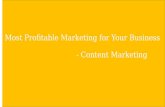 Most Profitable Marketing for Your Business - Content Marketing