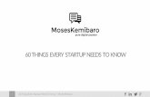 60 Things Every Startup Needs To Know
