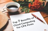 Top 7 Benefits of Cloud Computing for CPA Firms