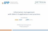Information management with Web 2.0 applications and pratices