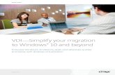 VDI: Simplify your Migration to Windows 10 and Beyond