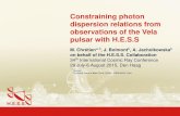 Constraining photon dispersion relation from observations of the Vela pulsar with H.E.S.S