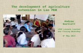 The development of agricultural extension in Lao PDR