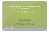 Recruiting CSR-Competent Leaders: Six criteria for CEO succession planning and recruitment