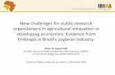 IRIBA findings: EMBRAPA & new challenges for public R&D
