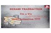 Benami transaction & demonitization