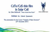CdTe-CdS thin film in Solar Cell