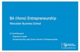 BA (Hons) Entrepreneurship