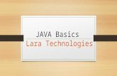 Java basics at Lara Technologies