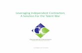 Leveraging Independent Contractors A Solution For the Talent War