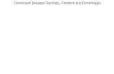 34 conversion between decimals, fractions and percentages
