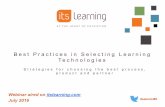 Best Practices for Selecting Learning Technologies