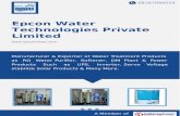 Epcon Water Technologies Private Limited, Jaipur, Water Treatment Plant