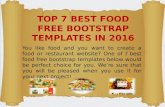 Top 7 best food free bootstrap templates in 2016