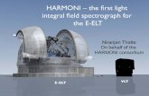 HARMONI – the first light integral field spectrograph for the E-ELT
