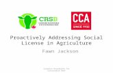Proactively Addressing Social License in Agriculture