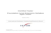 Certified Tester Foundation Level Extension Syllabus