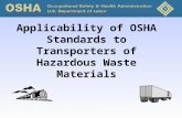 OSHA Applicability to the Association of Waste Hazardous Materials ...