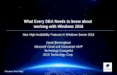 Webinar What every SQL Server DBA Needs to Know About Windows Server 2016