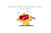 Average cost of raising children in UK