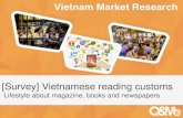 Survey about customs of reading magazine, newspaper and books among Vietnamese