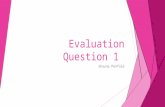 Evaluation question 1: Shauna Penfold