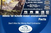 Roof installation toronto (416) 781 6466 - facts to ensure your roof's durability