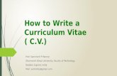How to write resume  cv ?