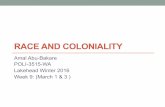 Race and Coloniality