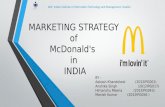 Marketing Strategy Of Mcdonald's  In India