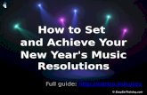 How to Set and Achieve your New Year's Music Resolutions