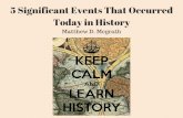 5 Significant Events that Occurred Today in History