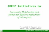 Islamabad | Oct-15 | AKRSP Initiatives on  Community Mobilization and Models for effective deployment of micro grids