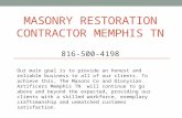 Masonry Restoration Contractor Memphis TN