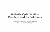Website Optimization Problem and Its Solutions