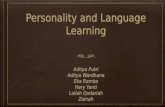 Personality and language learning kel.  3-psikolinguistik