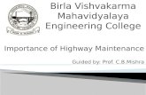 Importance of highway maintenance