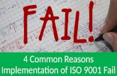 4 common reasons implementation of iso 9001 fail