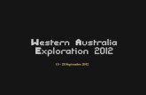 Western australia Exploration 2012