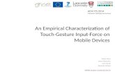 An Empirical Characterization of Touch-Gesture Input-Force on Mobile Devices
