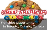 Great American Cookies Opportunity in Toronto!