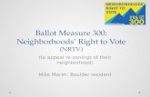 Boulder Ballot initiative 300 Neighborhoods’ Right to Vote