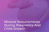 Mineral Requirements During Pregnancy and Child Growth