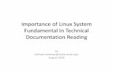 Importance of linux system fundamental in technical documentation reading