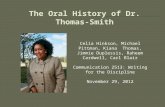 The Oral History of Dr. Thomas-Smith Presentation