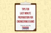 Tips for last minute preparation for engineering exams