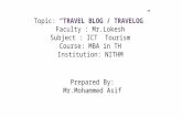 Blog and Travel blog