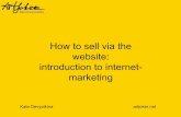 How to sell via the website